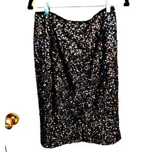 Lafayette 148 Brown SEQUIN skirt. Great for your holiday party